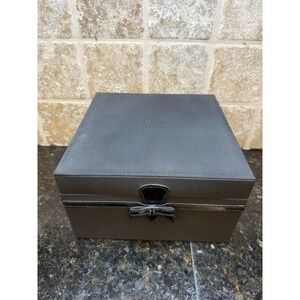 Vintage Dior‎ Parfum Square Box Only Black Satin Size 8" X 8" X 5"